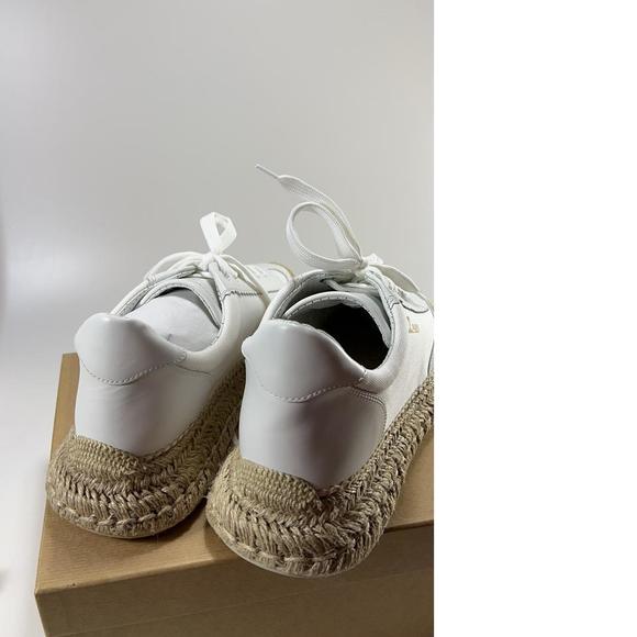 Espasneak WOMEN'S white Cotton Lace Up Espadrille Sneakers E173 - Picture 4 of 12